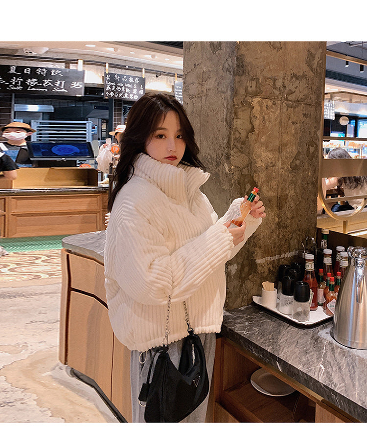 Loose corduroy padded jacket