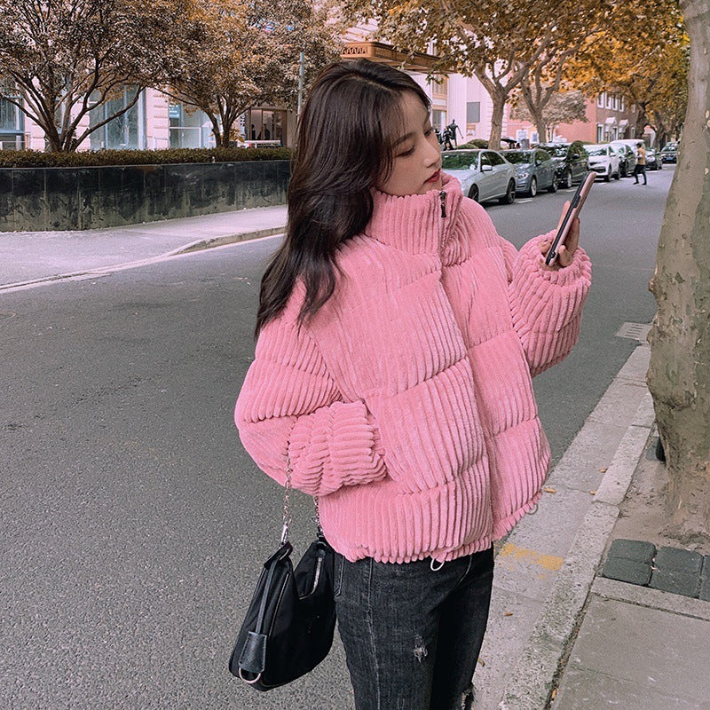 Loose corduroy padded jacket