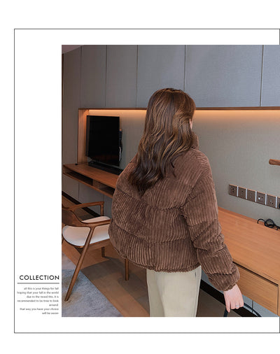 Loose corduroy padded jacket