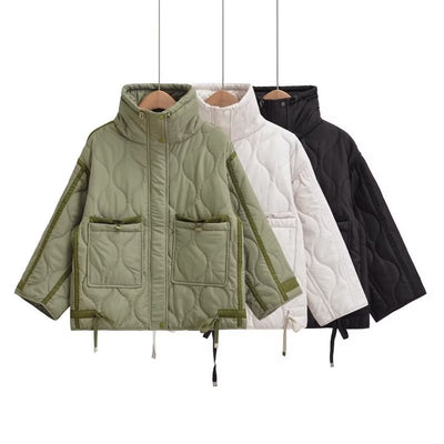 Women's Clothing Casual Stand-up Collar Jacket Cotton Coat Jacket